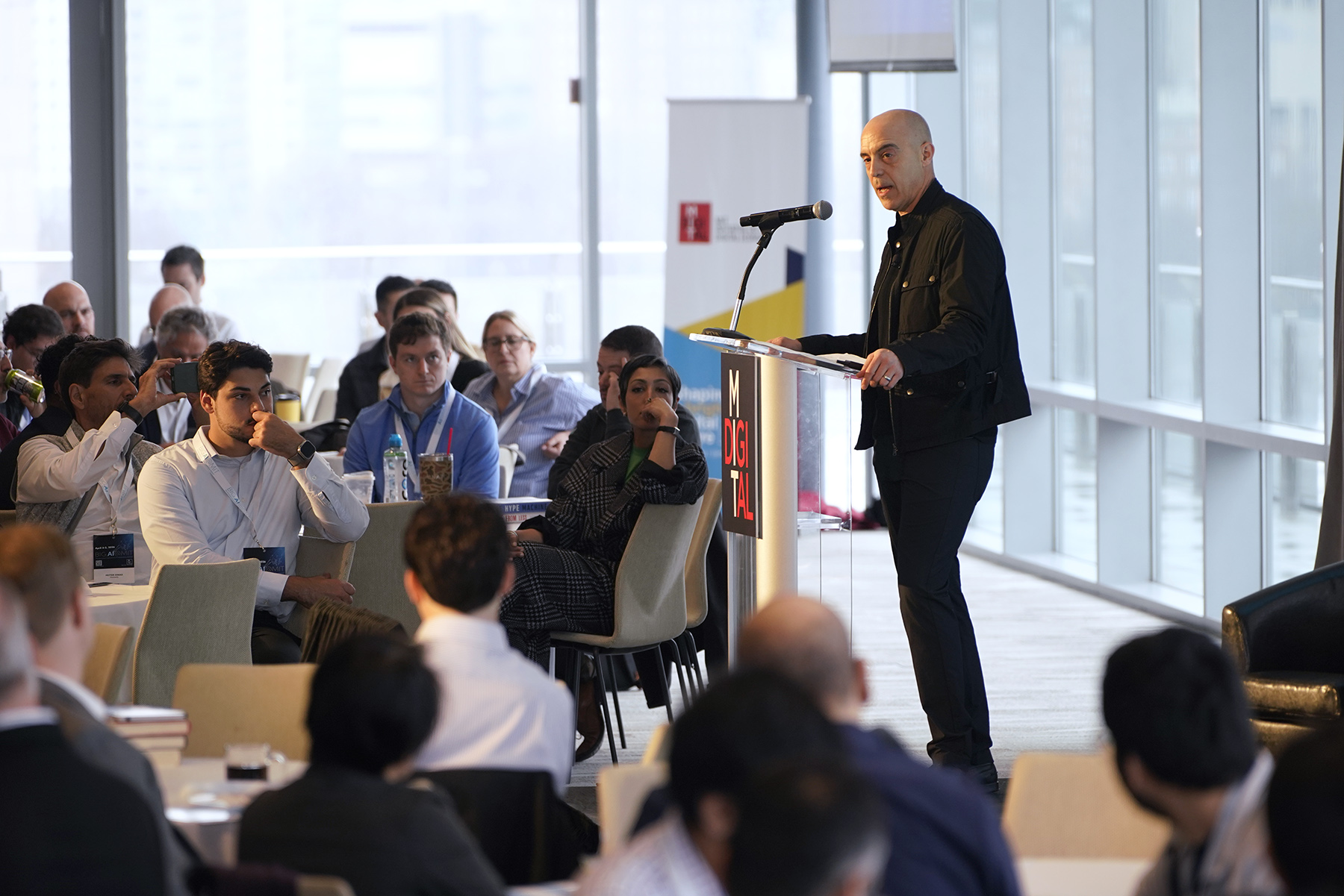 MIT IDE Director Sinan Aral giving the BIGAI at MIT opening remarks