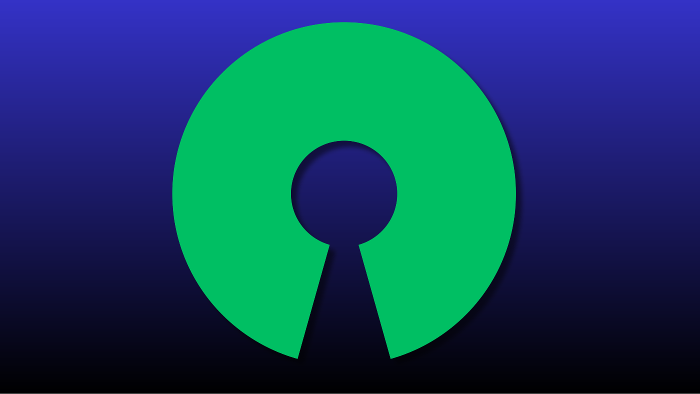 Open-source Initiative logo on a blue background