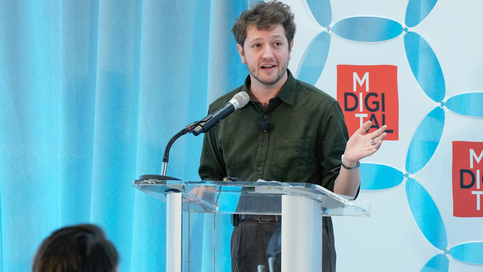 David Holtz at the 2025 CODE@MIT conference in Cambridge Mass.